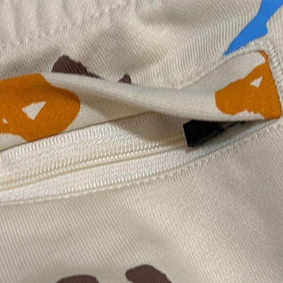 Kappa Size 8 Youth Sneek Man Multicolor Logo Joggers Sweatpants Beige Streetwear - Picture 12 of 13
